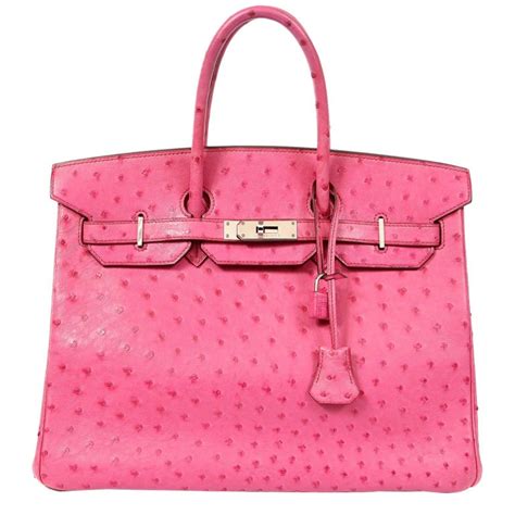 hermes pink ostrich|authentic ostrich purses handbags.